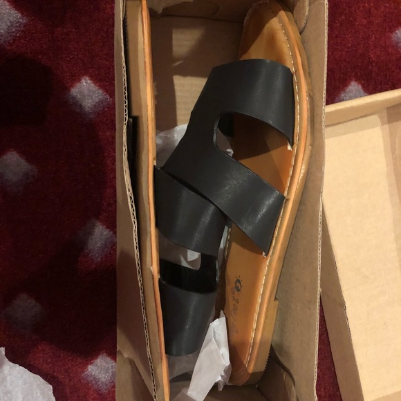 H-Band Slide Sandal Flip Flops Slipper Mules Black - Picture 4 of 5